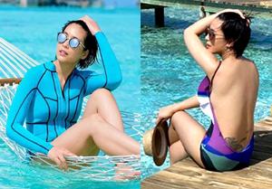 แค่แผ่นหลัง ก็ปังมาก “จุ๋ย วรัทยา” สวมวันพีซอวดแซ่บเบาๆ