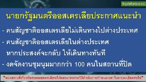 “ออสเตรเลีย” ยกระดับมาตรการโควิด-19 จำกัดการเดินทางสู่ระดับสูงสุด ห้าม ปชช.เดินทางออกต่างประเทศ