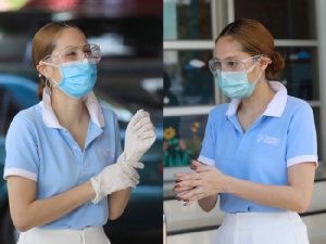 “ขวัญ” นางฟ้าของชุมชน ยกทีมทำความสะอาดกำจัดไวรัสฟรี! ขอบคุณแพทย์ที่ทำงานเหนื่อยเพื่อคนไทย