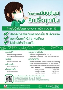 "ธ.ก.ส." ออกสินเชื่อฉุกเฉินดอกเบี้ยคงที่เดือนละ 0.1% เริ่มเปิดลงทะเบียนผ่าน LINE BAAC Family 15 เม.ย.นี้