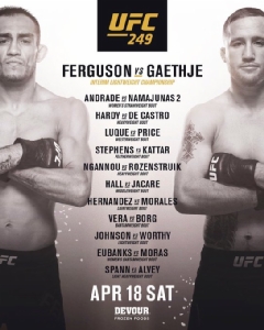 "คาบิบ" ถูกปลดศึก UFC 249 เปลี่ยนคู่เอก "เฟอร์กูสัน" ปะทะ "แกธเจ"