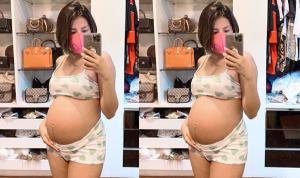 ลูกสาวตัวโตฟันธง! “ใบเตย อาร์สยาม” อวดท้อง 6 เดือนใหญ่มาก
