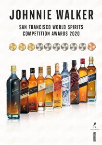 จอห์นนี่ วอล์กเกอร์ คว้า 10 รางวัลจาก The San Francisco World Spirits Competition 2020
