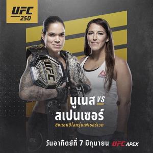 จุใจ! เปิดโผศึก UFC 250 ครบ 11 คู่ "นูเนส" ดวล "สเปนเซอร์"