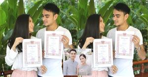 ชาวเน็ตแห่ยินดี “แพร ณัฏฐธิดา - ตั้ม ณฐกร” โพสต์ภาพทะเบียนสมรส