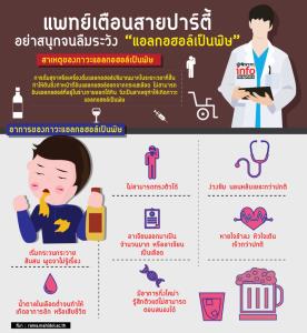 แพทย์เตือนสายปาร์ตี้ อย่าสนุกจนลืมระวัง “แอลกอฮอล์เป็นพิษ”
