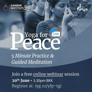 สถาบันคานธี ม.รังสิต จัดสัมมนาออนไลน์ฟรี เรื่อง Yoga for Peace
