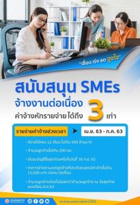 "สรรพากร" หนุน SMEs รักษาการจ้างงานลูกจ้าง ออกมาตรการหักลดหย่อนค่าใช้จ่ายสูงถึง 3 เท่า