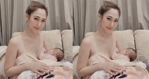 อย่าแย่งลูกนะ “นาวิน ต้าร์” โพสต์อิจฉา "น้องมาโก้"ขณะดื่มนมจากเต้าสวยๆของแม่น้ำหวาน
