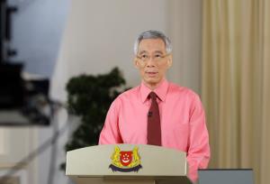 นายกรัฐมนตรี ลี เซียนลุง แห่งสิงคโปร์ ออกแถลงการณ์ยุบสภาและจัดการเลือกตั้งใหม่ผ่านสื่อโทรทัศน์ เมื่อวันที่ 23 มิ.ย. 