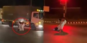 ชายนอนประชดชีวิตกลางสี่แยก ร้องอยากตาย ชาวเน็ตห่วงสร้างความเดือดร้อนแก่ผู้อื่น