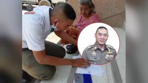 “บิ๊กแป๊ะ” ชื่นชมนักเรียนตำรวจให้บริการยายมาติดต่อราชการตรงบันได