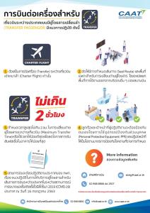 กพท.ออกประกาศฉบับที่ 4 แนวทางปฏิบัติเฉพาะเครื่องบินเช่าเหมาลำที่มีผู้โดยสารเปลี่ยนลำ