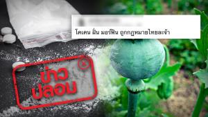 ข่าวปลอม! ถอดโคเคน มอร์ฟีน ฝิ่น ออกจากยาเสพติดให้โทษ ประชาชนครอบครองได้ ถูกกฎหมาย