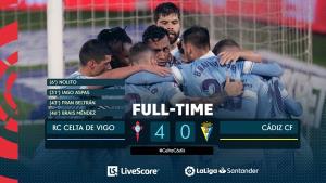 "เซลตาฯ" ฟอร์มดุ!! ดับซ่า "คาดิซ" 4-0 สกอร์ขาดสุดรอบ 6 เดือน