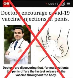 ข่าวมั่ว! ฉีดวัคซีนโควิด-19 เข้าทางอวัยวะเพศชาย อาจทำน้องชายใหญ่ขึ้น