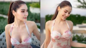 "พรฟ้า" กับเดรสหวานๆ ที่ดูสวยแพงและตู้มมาก