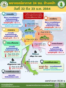 กรมอุตุนิยมวิทยาชี้ไทยอากาศอุ่นขึ้น 1-2 องศาฯ - กทม.อากาศเย็น