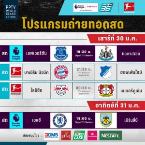 พีพีทีวี ยิงสดสัปดาห์นี้!! บิ๊กทีมล้นจอ ยลฝีมือ “ทูเคิล” กุนซือใหม่ “เชลซี”