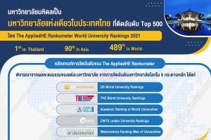 ม.มหิดลได้ที่ 1 ของไทย จาก 5 กระดานหลักมหาวิทยาลัยโลก
