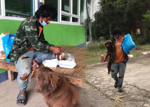 สุดซึ้ง! หนุ่มตกงานเดินเท้าจาก จ.ชัยภูมิ กลับบ้านเกิดเมืองเลย พร้อมสุนัขคู่ใจ เผยไม่อยากทิ้งกัน