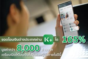 กสิกรฯ ปลื้มยอดโอน ตปท.ผ่าน K PLUS โต 165% เร่งขยายเพิ่มอีก 2 ประเทศ