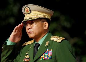 พล.อ.อาวุโส มิน อ่อง หล่าย ผู้บัญชาการทหารสูงสุด และหัวหน้าคณะรัฐประหารพม่า