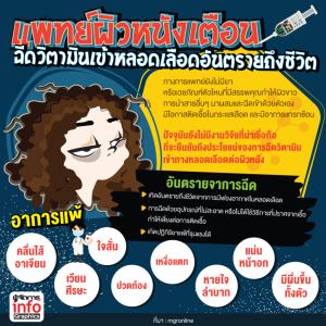 แพทย์ผิวหนังเตือน ฉีดวิตามินเข้าหลอดเลือดอันตรายถึงชีวิต