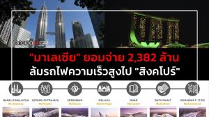 "มาเลเซีย" ยอมจ่าย 2,382 ล้าน ล้มรถไฟความเร็วสูงไป "สิงคโปร์"