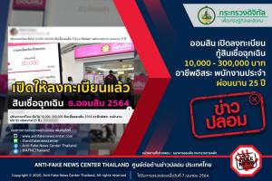 ข่าวปลอม! ออมสิน เปิดลงทะเบียนกู้สินเชื่อฉุกเฉิน 10,000-300,000 บาท อาชีพอิสระ พนักงานประจำ ผ่อนนาน 25 ปี