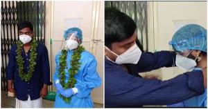 งานแต่งยุคโรคระบาดใหญ่! เจ้าสาวสวมชุด PPE เข้าพิธีสมรสเจ้าบ่าวที่ติดเชื้อโควิด-19