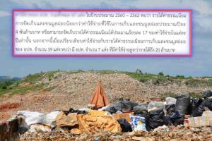 สตง.ชำแหละ! 3 ปี ประสิทธิภาพจัดเก็บขยะท้องถิ่น ยุค คสช.พบภาพรวมค่าธรรมเนียมรายปี น้อยกว่าค่าบริหารขยะปีละ 4 พันล้าน