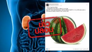 ข่าวปลอม! แตงโมต้มผสมกับน้ำตาล ดื่มรักษาโรคไต