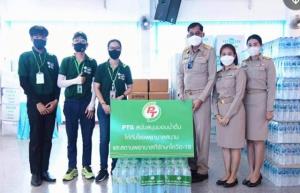 “PTG” มอบน้ำดื่มโรงพยาบาลสนาม พื้นที่ จ.ปทุมธานี