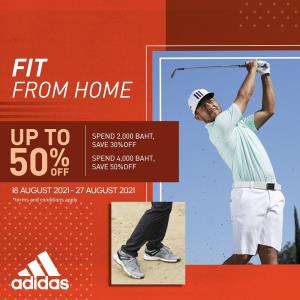 อาดิดาสกอล์ฟจัดแคมเปญ “Fit From Home” ลดสูงสุด 50%