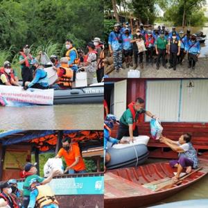 รมว.ทส. นำคณะช่วยผู้ประสบอุทกภัย ในพื้นที่สุพรรณบุรี