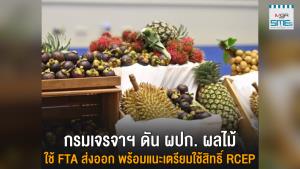 กรมเจรจาฯ ดัน ผปก. ผลไม้ ใช้ FTA ส่งออก พร้อมแนะเตรียมใช้สิทธิ์ RCEP