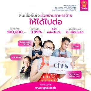 “สินเชื่ออิ่มใจ” จากธนาคารออมสิน เสริมสภาพคล่องธุรกิจร้านอาหารหรือเครื่องดื่มที่ได้รับผลกระทบจาก COVID-19