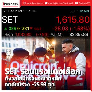 SET ร้อนแรงแดงเถือก โอมิครอนระบาดหนัก กดดัชนีร่วง -25.93 จุด