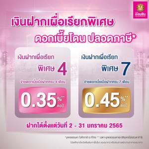 ธนาคารออมสิน ออกเงินฝากเผื่อเรียกพิเศษ ส่งเสริมการออมช่วงปีใหม่