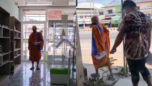 สาวสุดทน! เจอพระเดินเรี่ยไรเงินทำบุญ พออัดคลิปแฉเดินหนีอย่างไว (ชมคลิป)