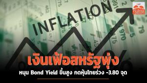 เงินเฟ้อสหรัฐฯ พุ่ง หนุน Bond Yield ขึ้นสูง กดหุ้นไทยร่วง -3.80 จุด