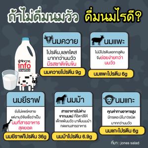 ถ้าไม่ดื่มนมวัว ดื่มนมไรดี?