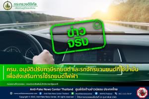 ข่าวจริง! ครม. อนุมัติปรับภาษีรถยนต์ และรถจักรยานยนต์ที่ใช้น้ำมัน เพื่อส่งเสริมการใช้รถยนต์ไฟฟ้า