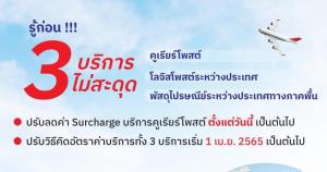 ไปรษณีย์ไทยปรับลดค่าธรรมเนียมส่งพัสดุต่างประเทศ ใน 3 บริการส่งด่วน