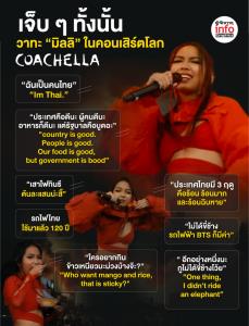 “มิลลิ” ในคอนเสิร์ตโลก COACHELLA