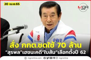 ศาลสั่ง กกต.ชดใช้ “อดีต ส.ส.เชียงใหม่ พท.” รวม 70 ล้าน เหตุแจกใบส้มไม่รอบคอบ