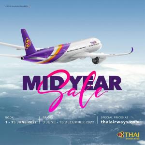 การบินไทยจัดโปรฯ Mid-Year Sale ราคาสุดฟินบินสุดคุ้ม เส้นทางยอดนิยม