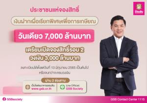 ออมสินปลื้มแห่จองเงินฝากเพื่อวัยเกษียณวันเดียวเต็มวงเงิน 7,000 ล้านบาท เตรียมเปิดรอบ 2
