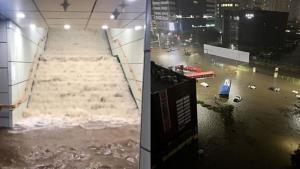 กรุงโซล จมน้ำชั่วข้ามคืน! โลกรวนทำฝนตก-น้ำท่วมหนักในรอบ 80 ปี ระบบรถไฟใต้ดินน้ำทะลักเข้า
